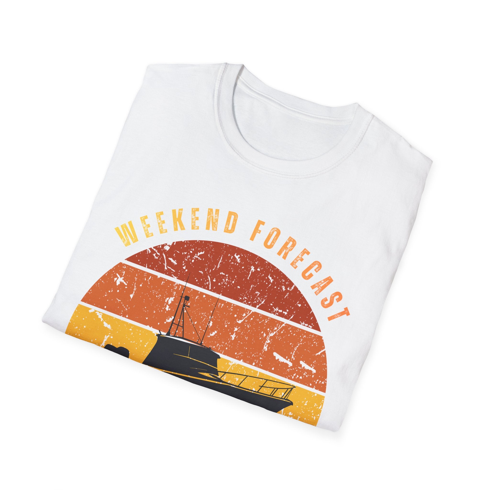 Fishing T-Shirt – "Weekend Forecast: Fishing" Vintage Boat Tee