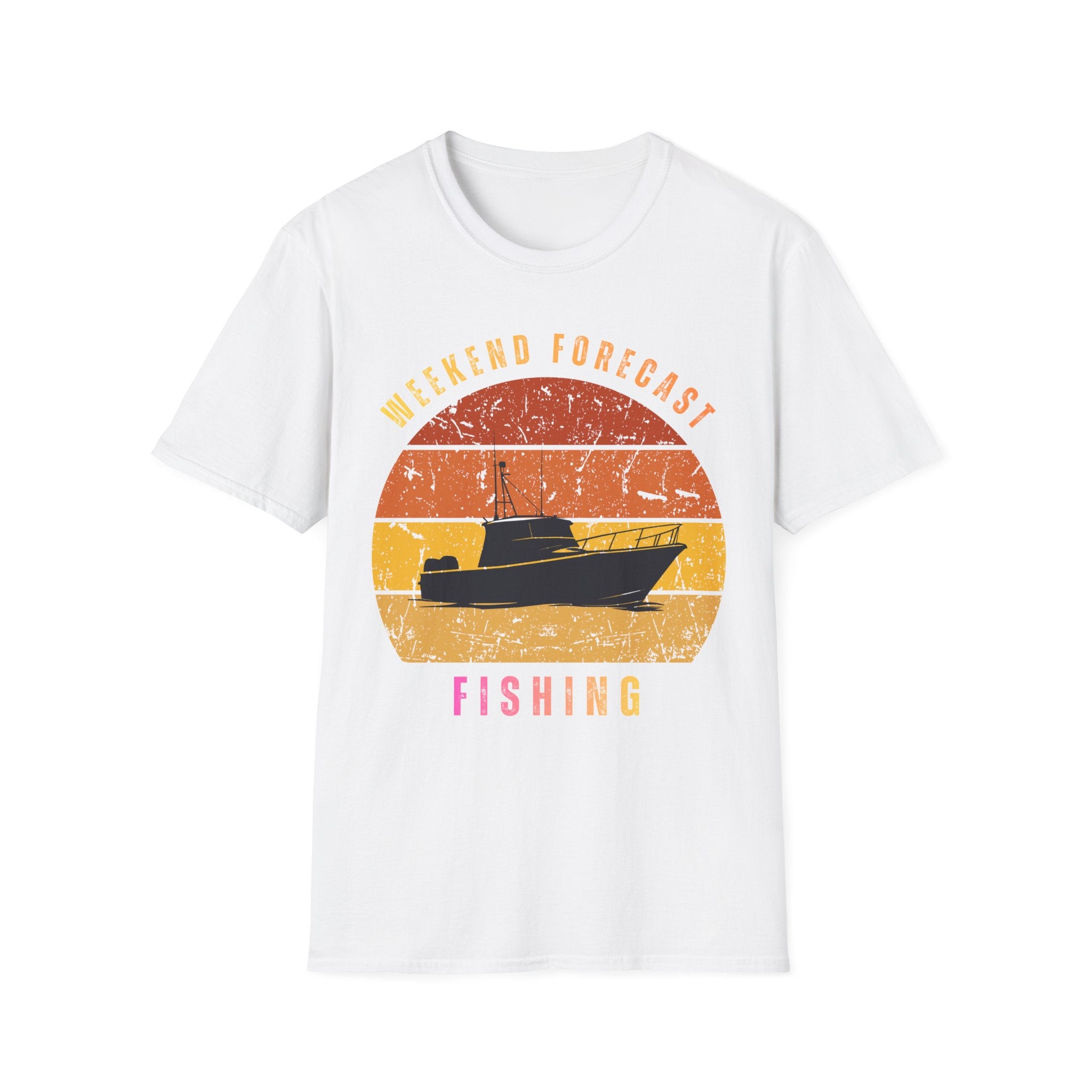Fishing T-Shirt – "Weekend Forecast: Fishing" Vintage Boat Tee