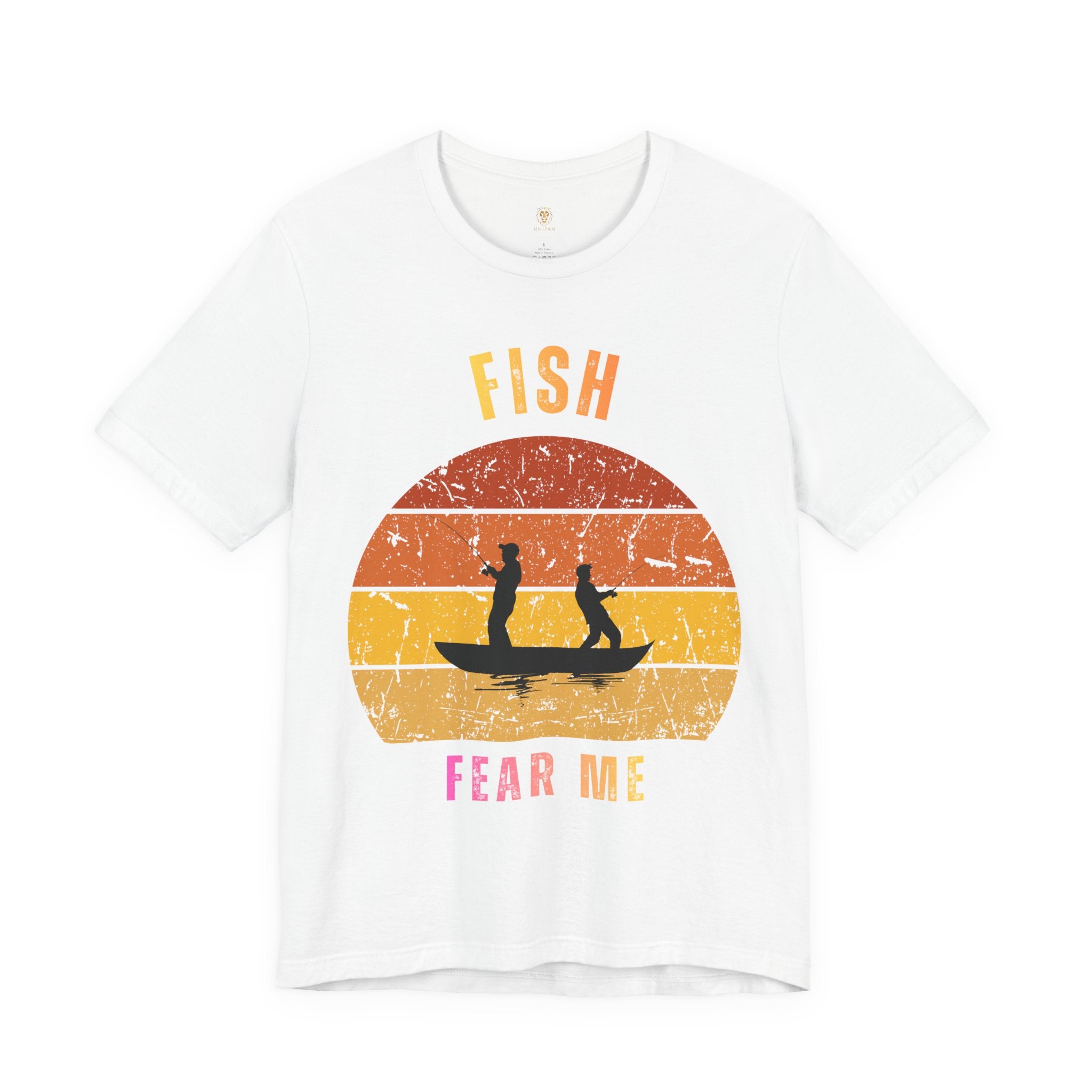Fishing T-Shirt - "Fish Fear Me" Vintage Sunset Tee