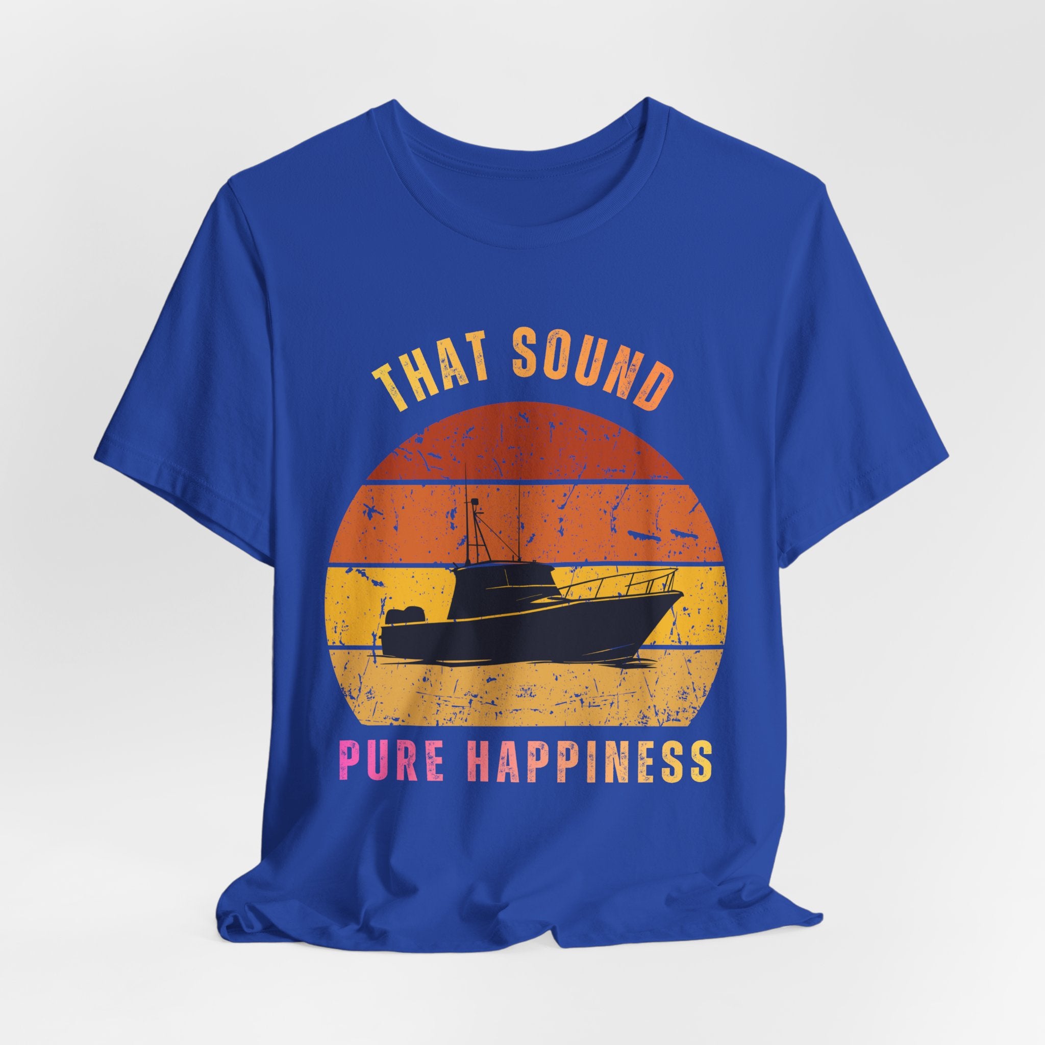 Boat Tee — "That Sound Pure Happiness" Vintage Sunset T-Shirt