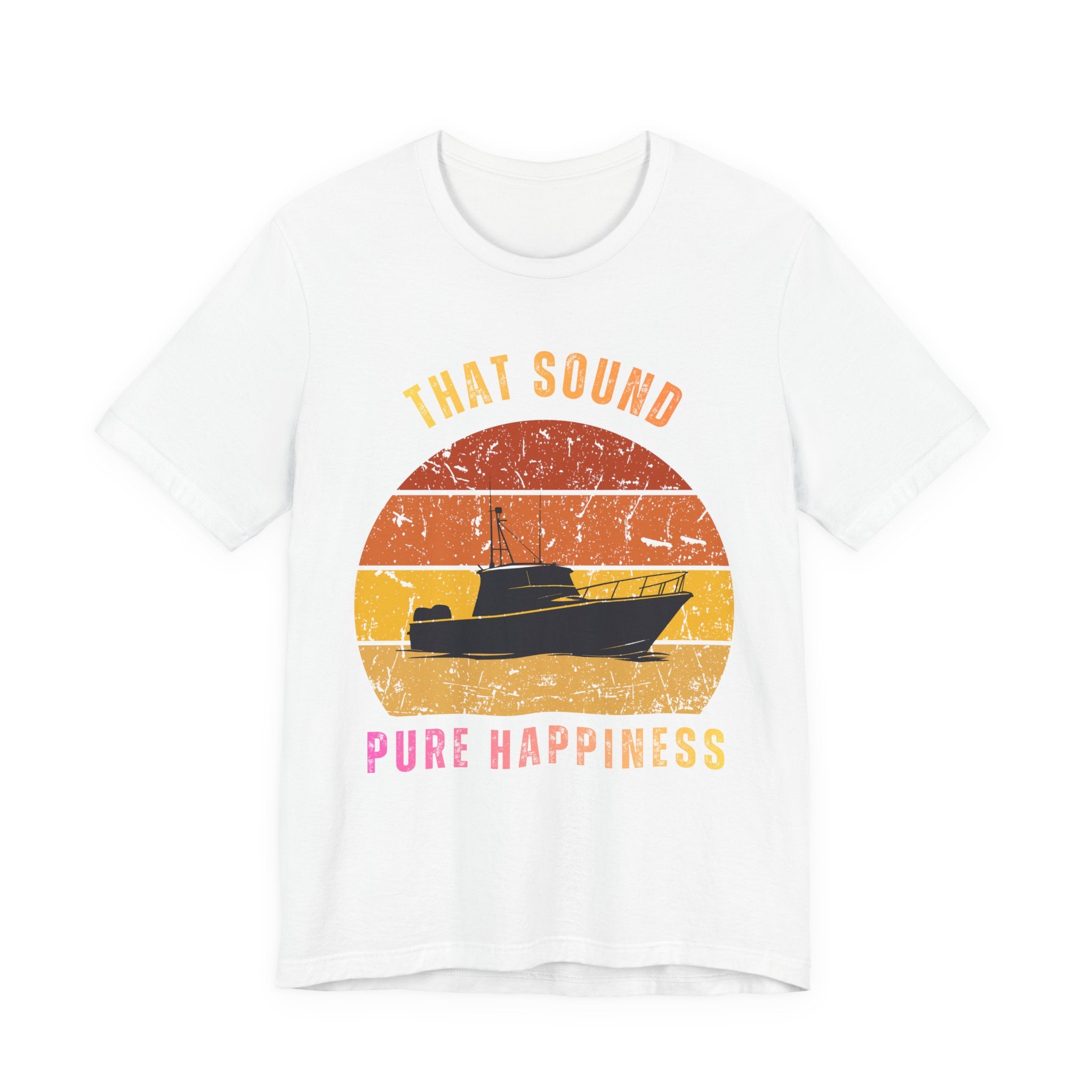 Boat Tee — "That Sound Pure Happiness" Vintage Sunset T-Shirt