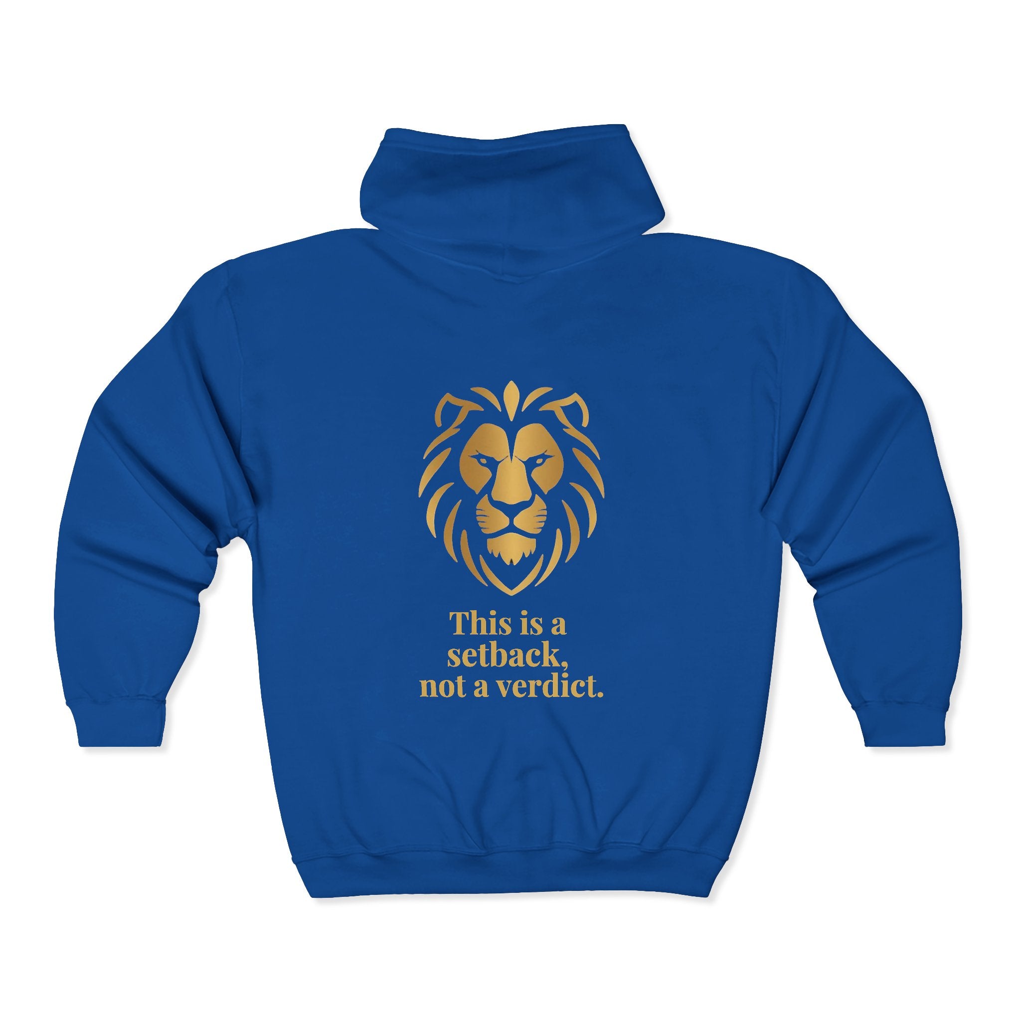 Motivational Zip Hoodie — "This is a setback, not a verdict."