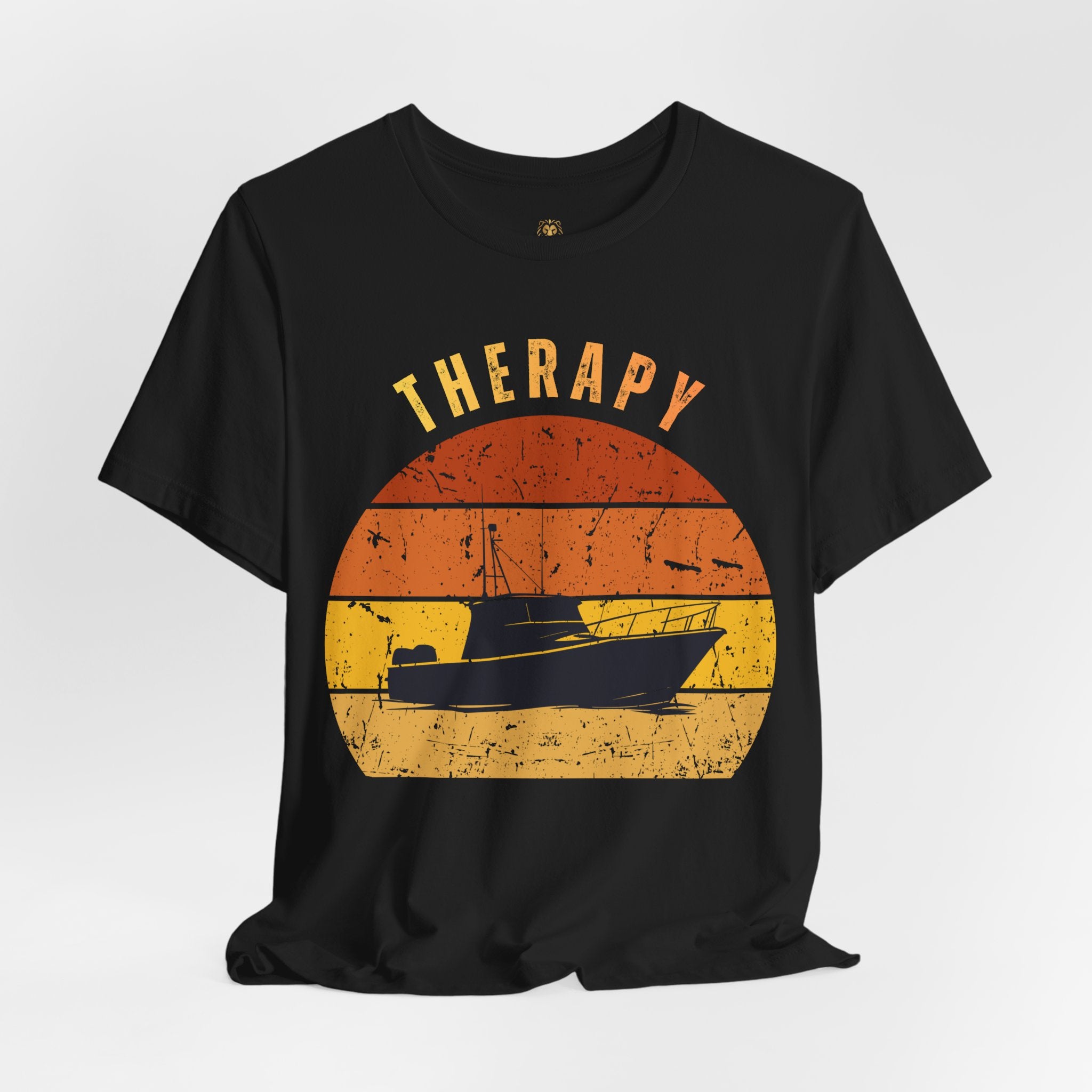 Fishing T-Shirt - "Therapy" Vintage Sunset Tee