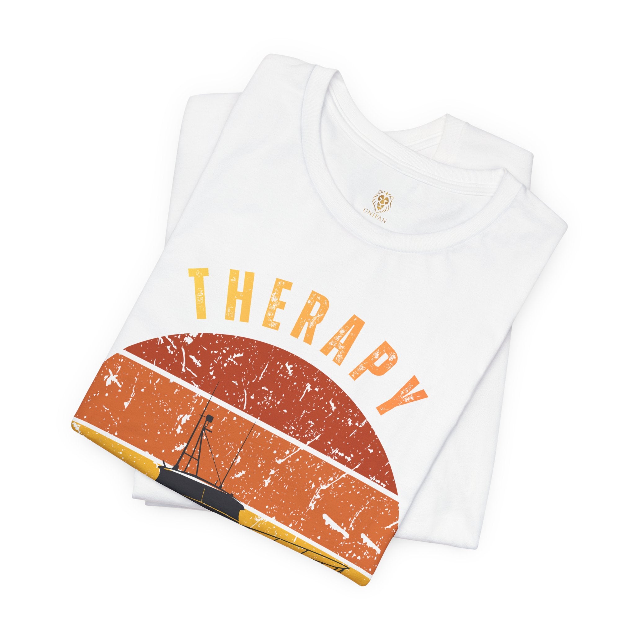 Fishing T-Shirt - "Therapy" Vintage Sunset Tee