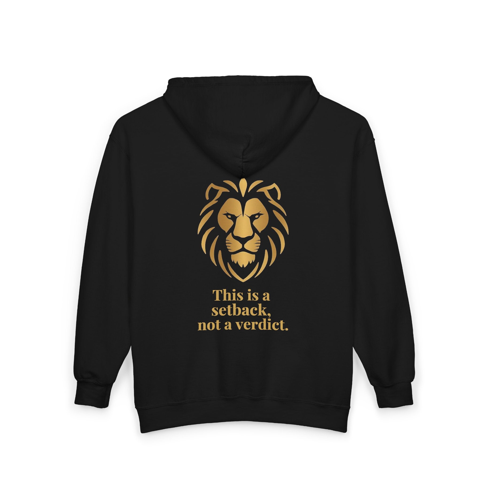 Motivational Zip Hoodie — "This is a setback, not a verdict."