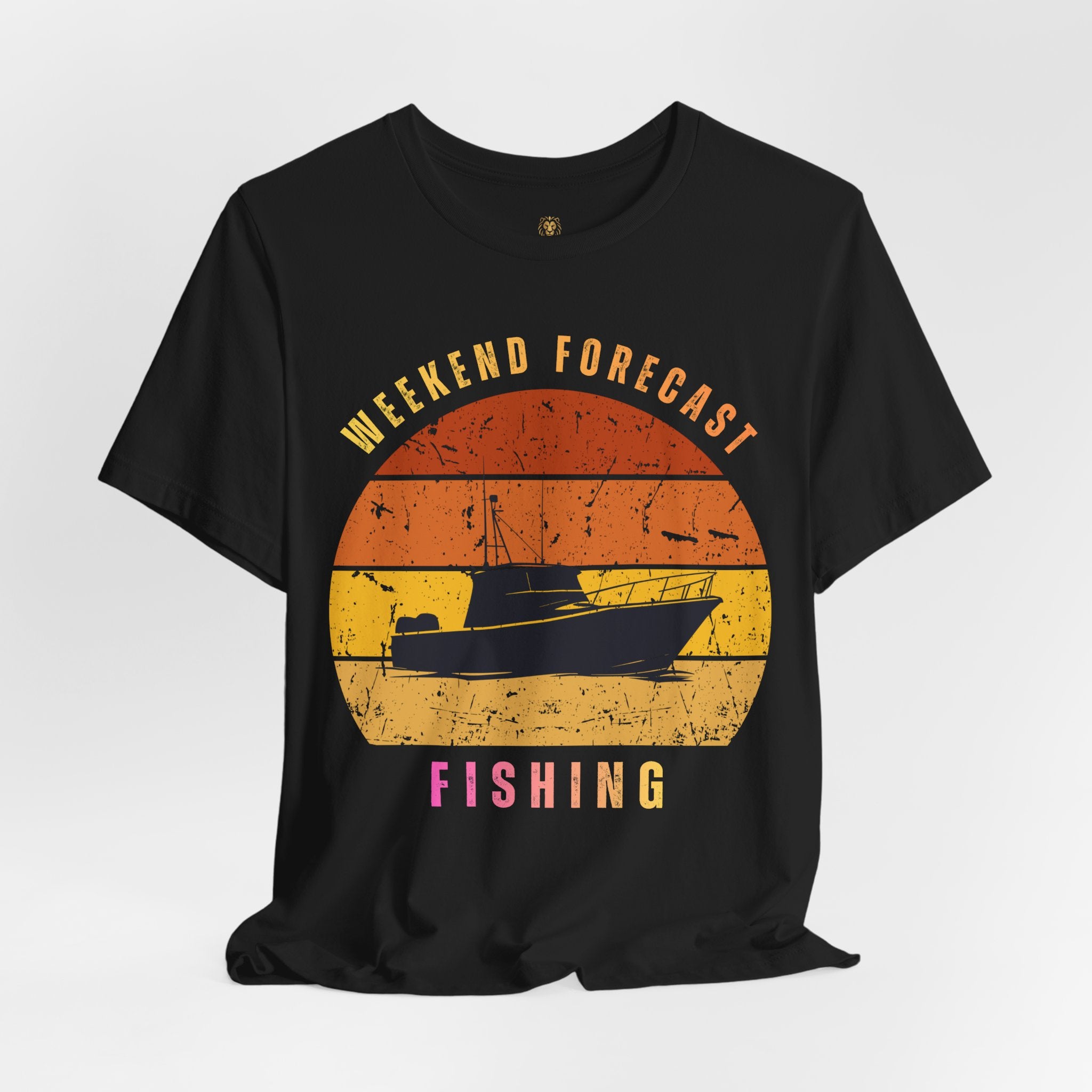 Fishing T-Shirt - "Weekend Forecast" Vintage Sunset Tee