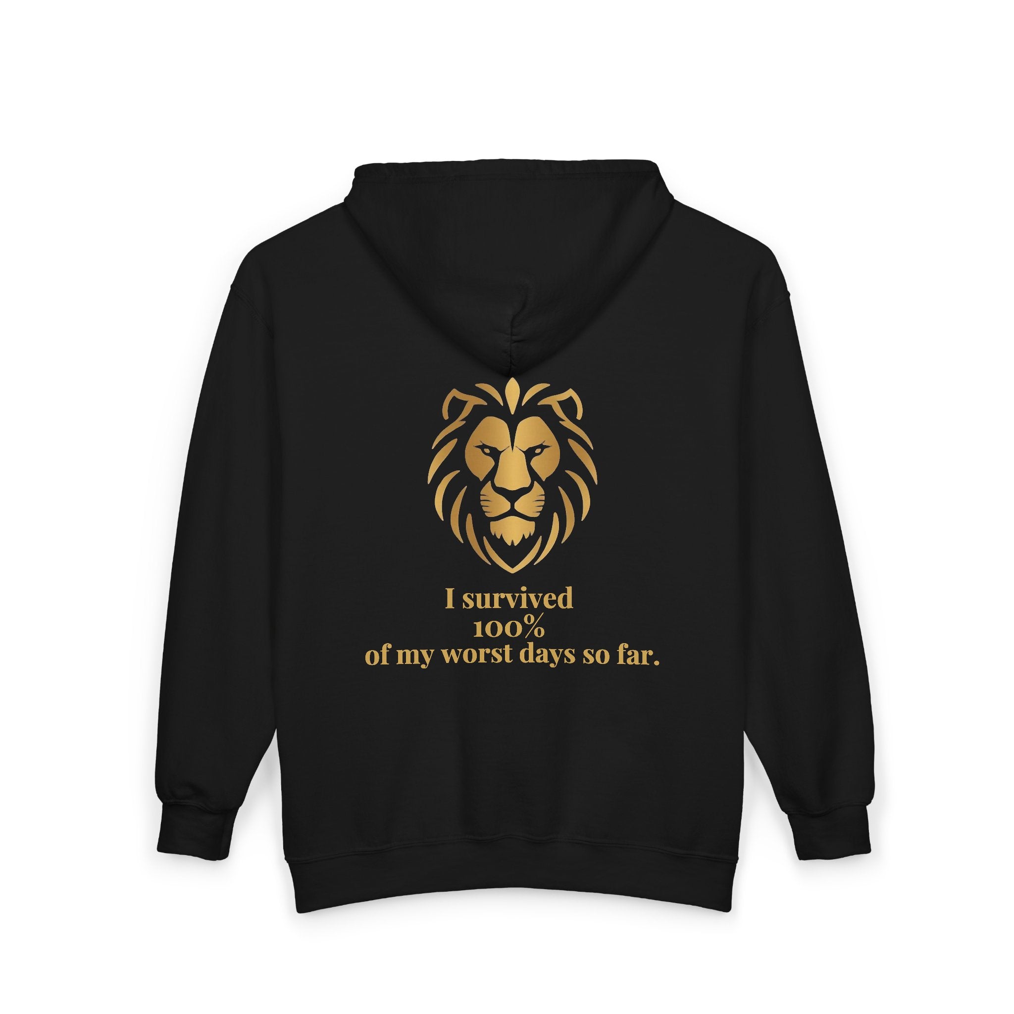 Inspiring Zip Hoodie — "I Survived 100% of My Worst Days So Far"