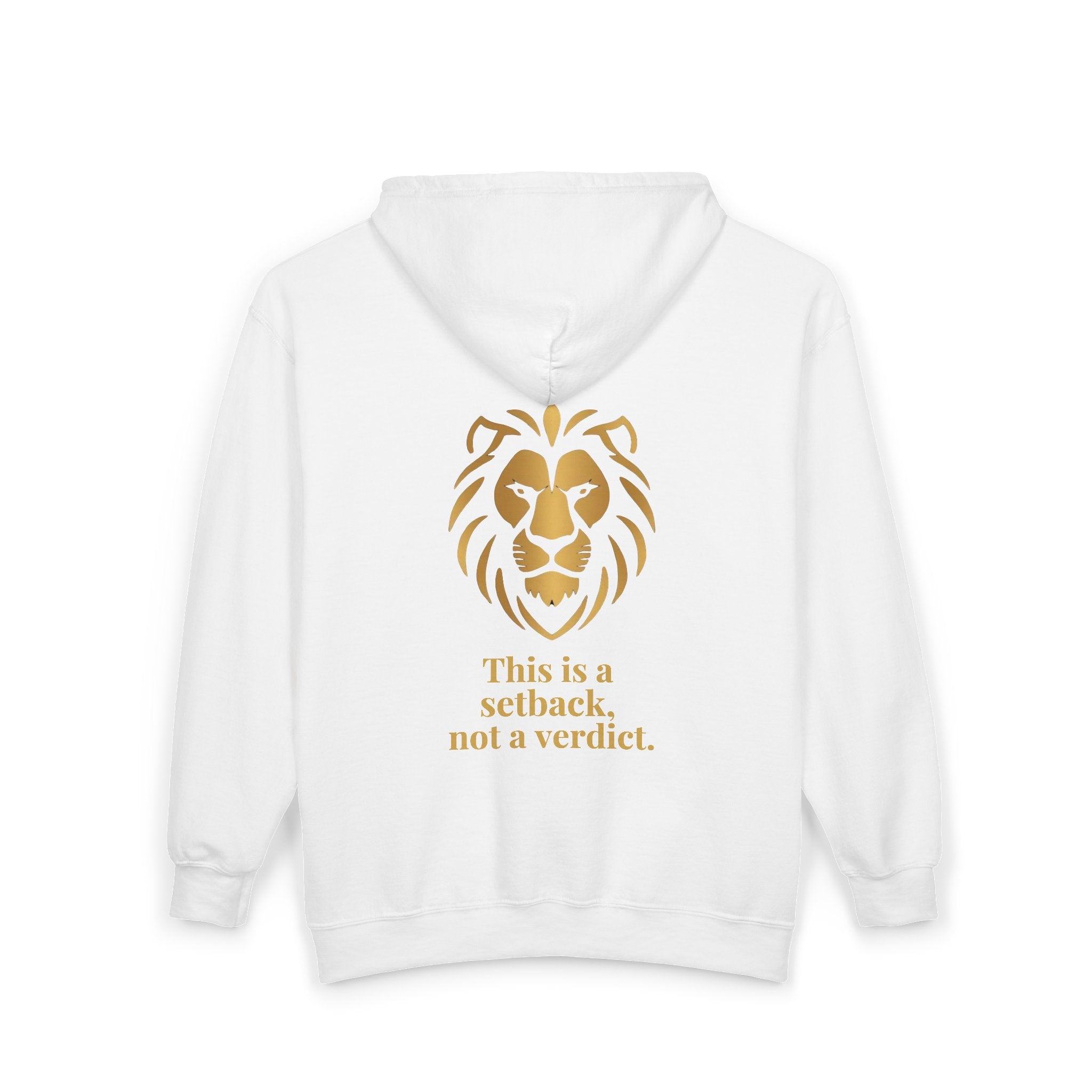 Motivational Zip Hoodie — "This is a setback, not a verdict."