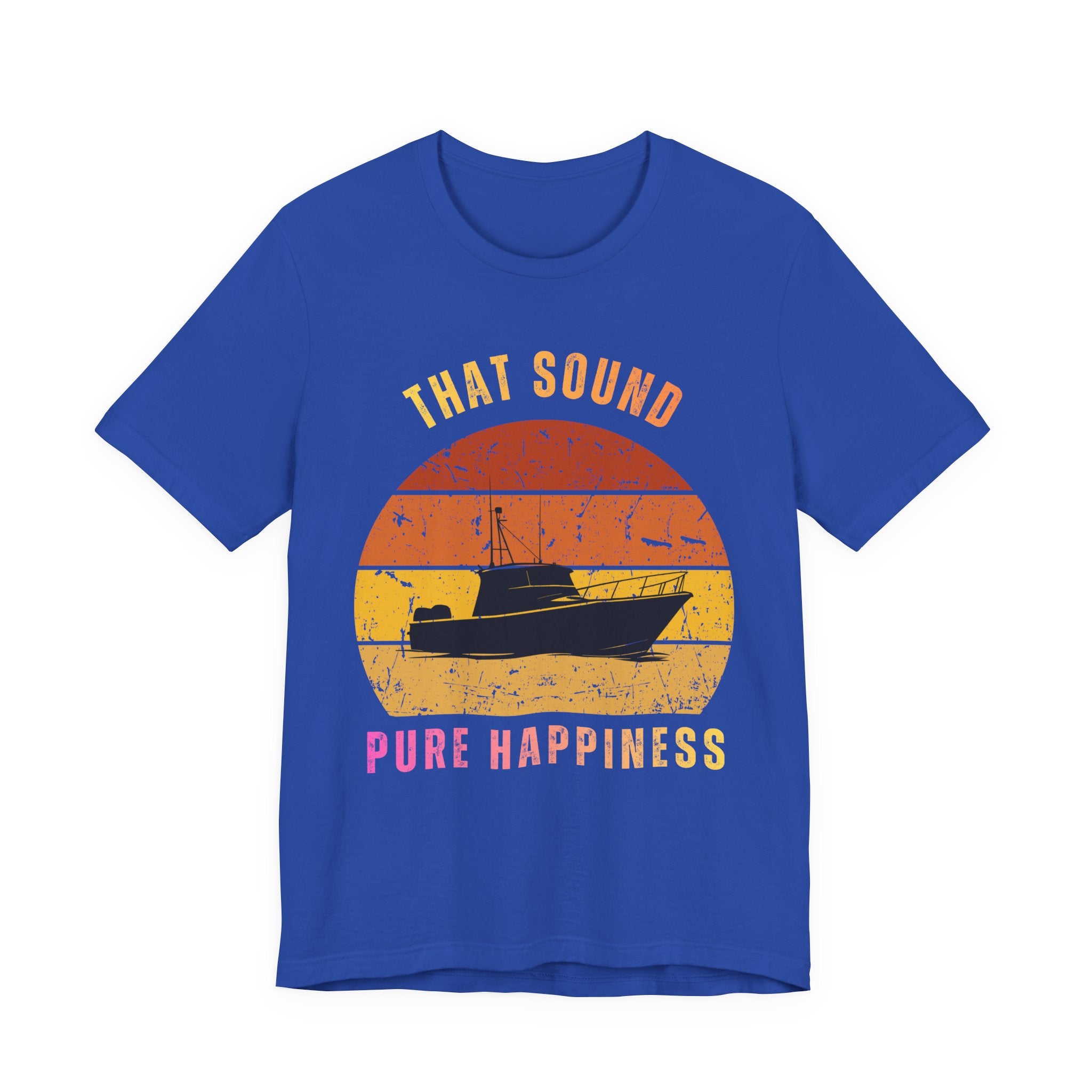 Boat Tee — "That Sound Pure Happiness" Vintage Sunset T-Shirt
