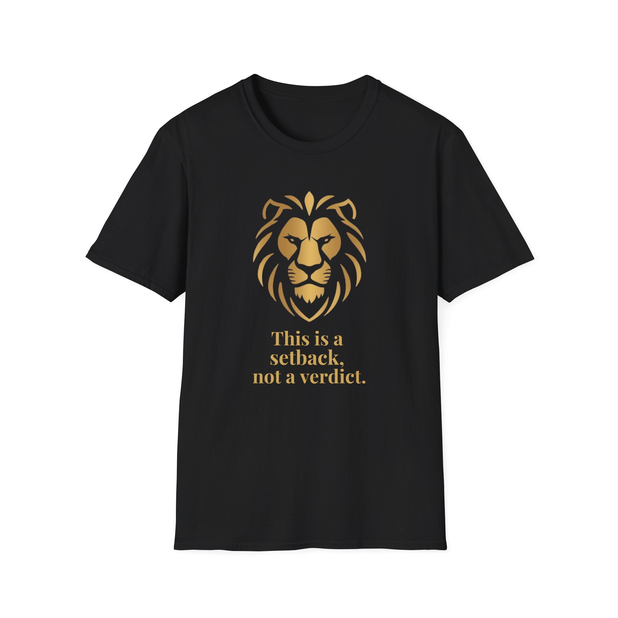 Motivational Tee — "This is a setback, not a verdict."
