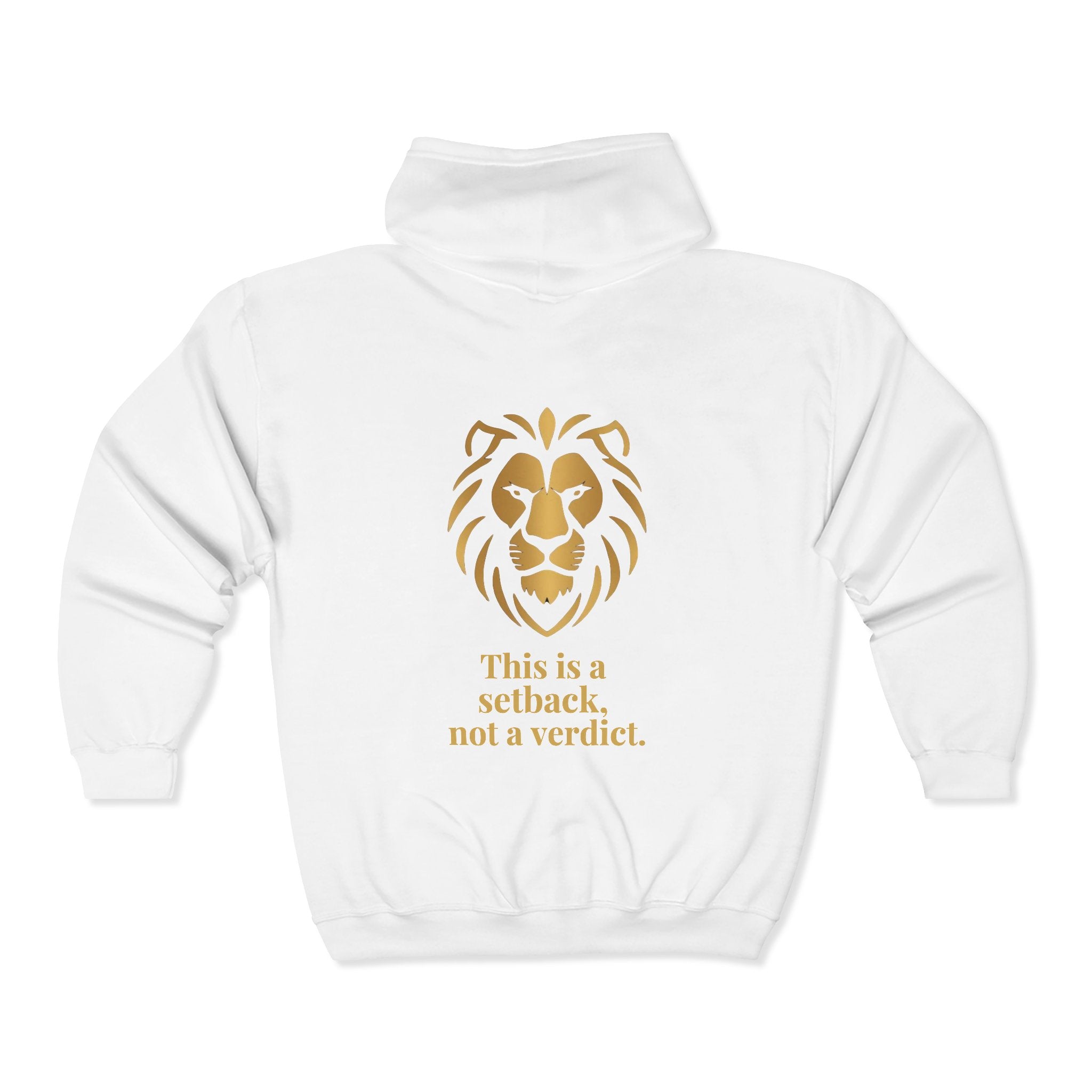 Motivational Zip Hoodie — "This is a setback, not a verdict."
