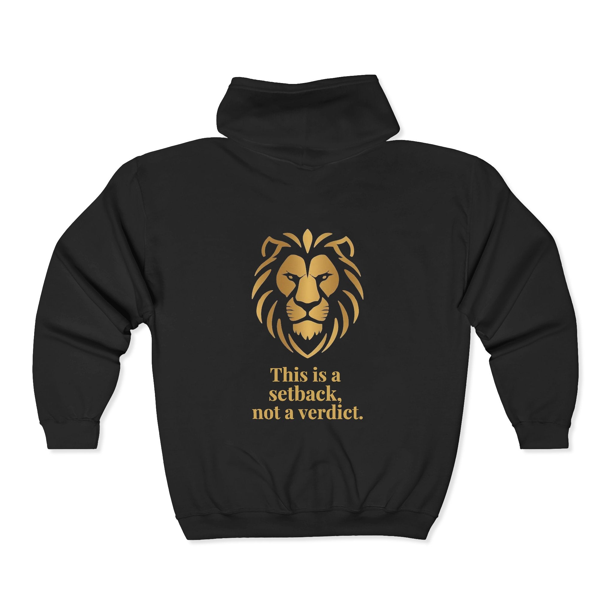 Motivational Zip Hoodie — "This is a setback, not a verdict."